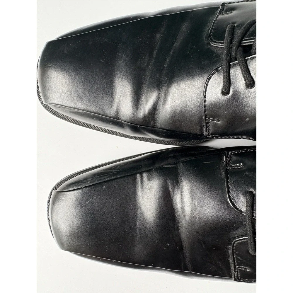 CALVIN‎ KLEIN Earl Dress Shoes Black Leather Lace-Up Men's Size 12 Formal